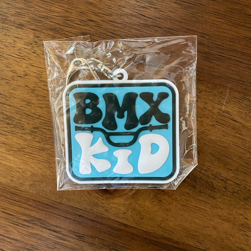 BMX Kid Blue Keychain and croc charms